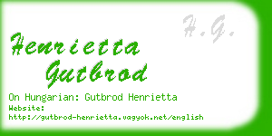 henrietta gutbrod business card